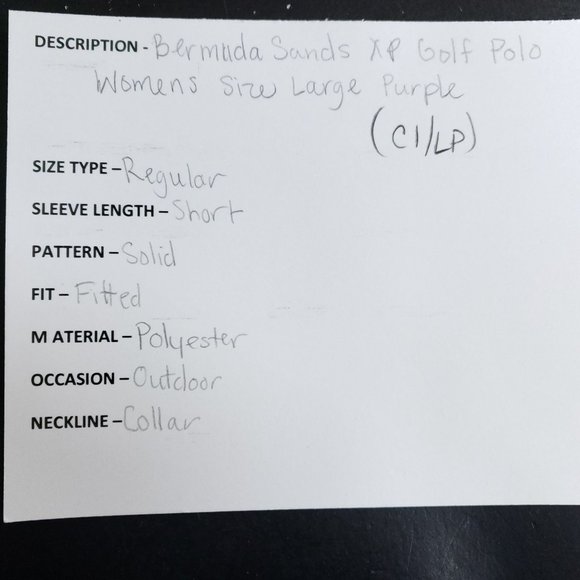 Bermuda Sands XP Golf Polo Women's Size Large Purple - Picture 7 of 7